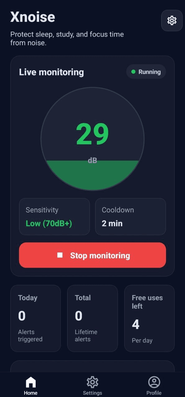 Real-Time Noise Monitoring